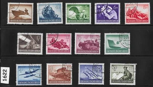 #1622  Stamp set war hero's  B257 - 269 1944 Military WWII Berlin Germany Hitler - Picture 1 of 1