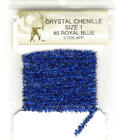 Chenille Cristal Métallique - Moyen - Bleu Royal - Carte 3 Yards