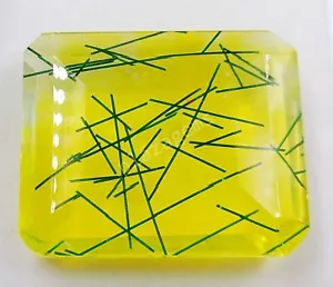 148.35 CT Emerald Cut Green Rutilated Quartz EGL Certified Loose Gemstone 5FRV - Picture 1 of 11