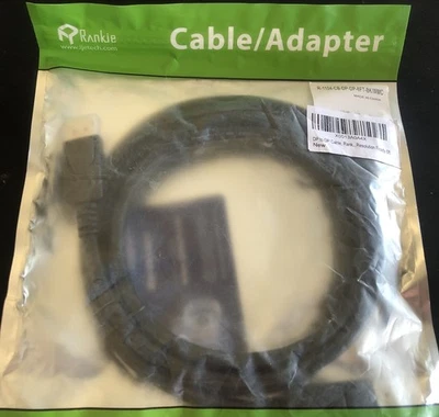 Rankie DisplayPort to DisplayPort Cable DP to DP 4K Resolution Black 6 FT - Image 1 of 2