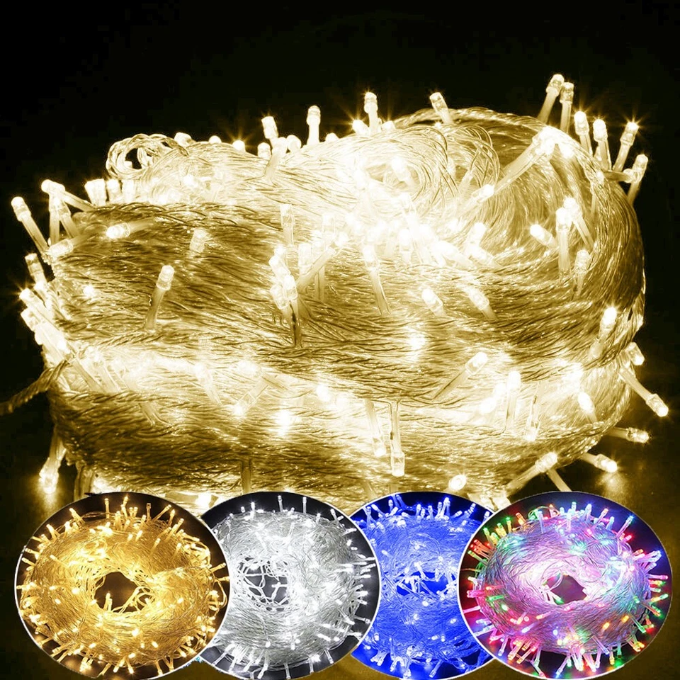 10M-100M LED Weihnachtsbeleuchtung Lichterkette Innen Außen Garten Xmas Deko DE - Bild 1 von 4