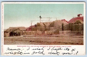 ALMACENES COMPLETOS 1906 Y 200.000 BUSHELS DE REPUESTO TRIGO COLFAX WASHINGTON POSTAL - Imagen 1 de 2
