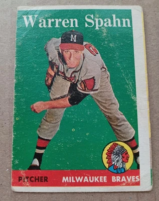 1958 Topps #270 Warren Spawn P/F Foto 1 de 2