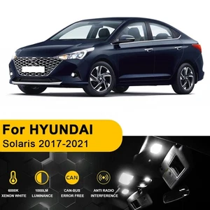 Luces interiores LED blancas para HYUNDAI Solaris 2017-2021 bombillas de matrícula 8X - Imagen 1 de 11