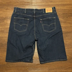 Levis Shorts Mens 42 Blue 569 Relaxed Straight 11" Skater Bermuda Denim - Picture 1 of 11