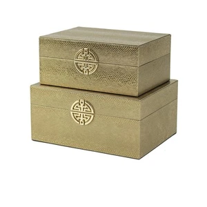 A&B Home 82451 Yasmeen 9 X 6.7 inch Bronze/Gold Box - Picture 1 of 11
