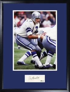 Don Meredith Firmado Autografiado Corte Enmarcado Dallas Cowboys Beckett BAS - Imagen 1 de 2