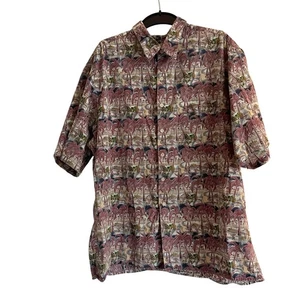 Reyn Spooner Miley Collection Vintage Hawaiian Print SS Button Down Shirt XL - Picture 1 of 5