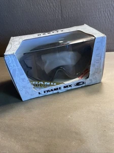 Oakley L-Frame MX Goggles Jet Black w/ Clear Lens, Sand Anti -Fog - NEW IN BOX - Bild 1 von 11
