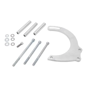 ༝Alternator Bracket Kit CNC Silver For Small Block Long Water Pump - Picture 1 of 12