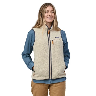 NEW! PATAGONIA RETRO PILE VEST WOMEN'S LARGE 'PELICAN' TAN #22826 $129 - Image 1 of 4