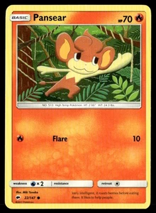 Pansear Common SM - Burning Shadows 22/147 LP Pokémon TCG - Picture 1 of 2
