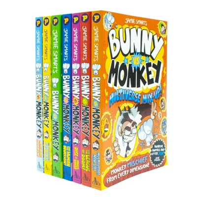 Bunny vs Monkey Collection 7 Books Set by Jamie Smart Human Invasion, Maniacal - Image 1 of 4