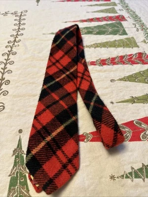 Gravata polo masculina vintage Ralph Lauren mistura de cashmere/lã gola tartan - Imagem 1 de 4