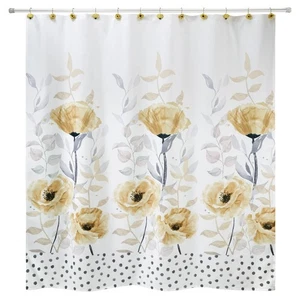 - Fabric Shower Curtain, Floral Bathroom Decor (Marielle Collection, 72") - Picture 1 of 5