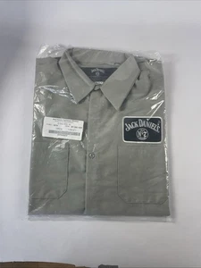 Jack Daniel's Work Shirt Men's X-Large Gray Patch Button Up Short Sleeve NWT - Picture 1 of 4