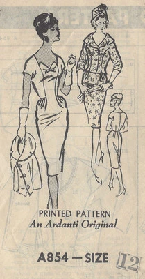 1950s Vintage Sewing Pattern DRESS-JACKET B32" (R525) An 'Ardanti' Original  - Image 1 of 2