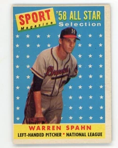 Warren Spahn 1958 Topps All Star #494 - R1 - Picture 1 of 2