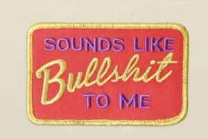 Sounds like Bullshit To Me divertido parche bordado insignias hierro en motociclista punk - Imagen 1 de 1