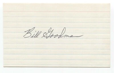 Tarjeta índice firmada por Billy Goodman 3x5 de béisbol autografiada firma Medias Rojas Foto 1 de 2