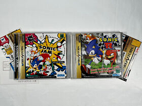 Sega Saturn Sonic Jam & R Lot of 2 set w/Spine SegaSaturn SS Japan JP