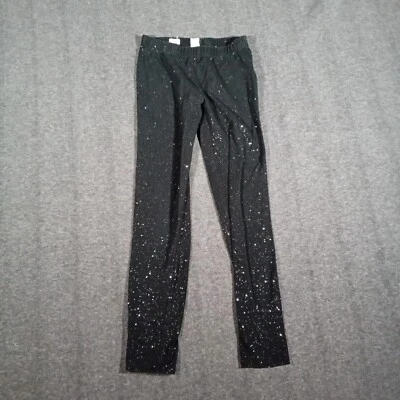 Lindos Pantalones GAP Niñas Medianos Negros Brillantes Rezagados Causal Escuela Todos los Días Foto 1 de 4