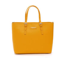 Women shoulder bag Spalding Turist in yellow leather casual shopper with handles