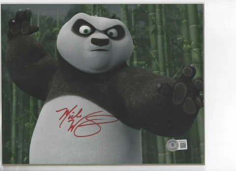 Mick Wingert Kung Fu Panda autographed 8 x 10 Po Legends of Awesomeness BAM Box Cover