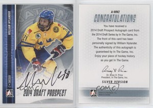 2014 ITG Draft Prospects Auto Silver William Nylander #A-WN2 Auto