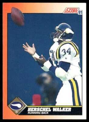 1991 Score Herschel Walker Minnesota Vikings #348 - Image 1 of 2