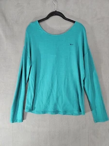 Fish Out Of Water Top Blouse Long Sleeve Open Strappy Back Green Women's Large L - Picture 1 of 12