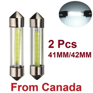 2x 41MM/42MM C5W COB LED Car Festoon Dome Map License Plate Light Bulb White 12V - Picture 1 of 5