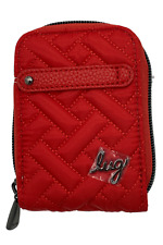 Lug RFID Quilted Wallet with Charm Bar Flurry Poppy Red