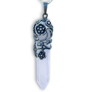 Collar de envoltura de flores de cuarzo rosa - Imagen 1 de 4