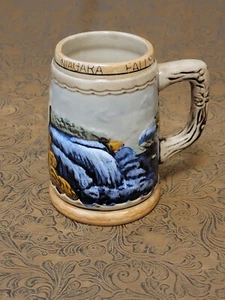 Taza colorida vintage Niagra Falls Stein hecha en Japón, ¡excelente estado! ÚNICO ஔ - Imagen 1 de 8