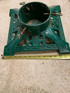Vintage schwerer großer Weihnachtsbaumständer aus Gusseisen 14 Zoll Sockel Bäume bis 6 Zoll Durchmesser - Bild 1 von 4