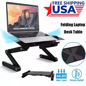 360° Adjustable Foldable Laptop Stand Table.Bed Sofa Tray Notebook Computer Desk - Picture 1 of 11