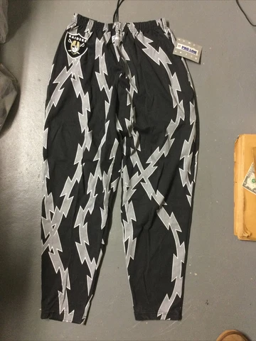 Vintage NOS w Tag Las Vegas Oakland Raiders NFL Football Zubaz Pants Size Medium Cover