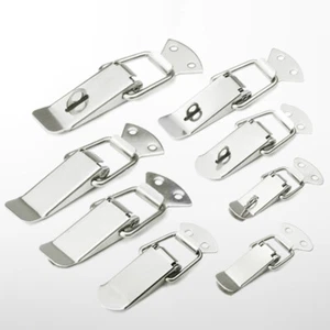 4/8/12 Edelstahl Knebelverschluss Fangklemme Federladeschnalle Gehäuseclip - Bild 1 von 24