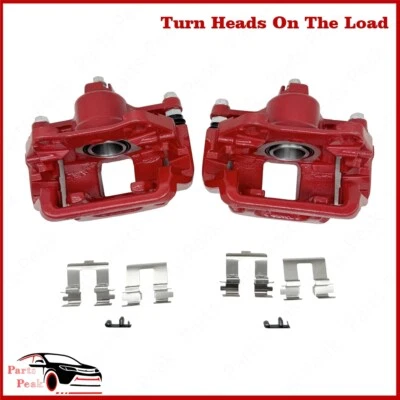 For 2011-2017 Honda Odyssey 3.5L Red Rear LH&RH Disc Brake Caliper w/ Brackets - Изображение 1 из 4