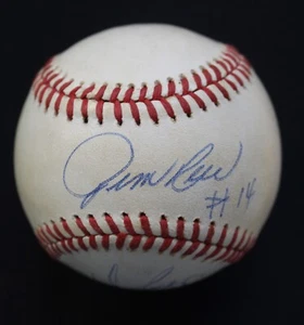 JIM RICE & WADE BOGGS SIGNED OFFICIAL AL BASEBALL 1988 AUTOGRAPH BOSTON RED SOX - Picture 1 of 3