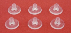 262) 6x St. Silikon Gummi Stopper für Ohrstecker / Ohrring, sicherer Halt - Picture 1 of 4
