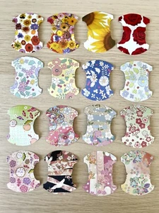 16 Whale Tale Tabs Origami - Flowers And Japanese Motif - Picture 1 of 2