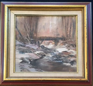 SIGNIERTES KRÄUTER SCHRAML ORIGINAL ÖL AUF LEINWAND WALDBACH KUNSTWERK - Bild 1 von 4