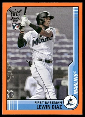 2021 Topps Big League #26 Lewin Diaz Miami Marlins Orange - Image 1 of 2