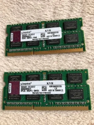 Kingston KVR1066D3S7 2GB DDR3 1066MHz SO-DIMM Memory Module x2 Tested - Image 1 of 3