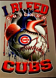 Chicago Cubs Colorful 8" DTF Heat Transfer Iron On FREE Shipping (C3/2) - Picture 1 of 1