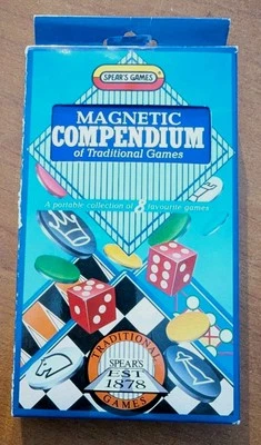 Magnetic Pocket Travel Board 8 Traditional Game Chess Draughts Solitaire '93 VTG - Image 1 of 4