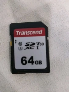 Transcend SD Card 64 GB  Memory Flash Card - Picture 1 of 2
