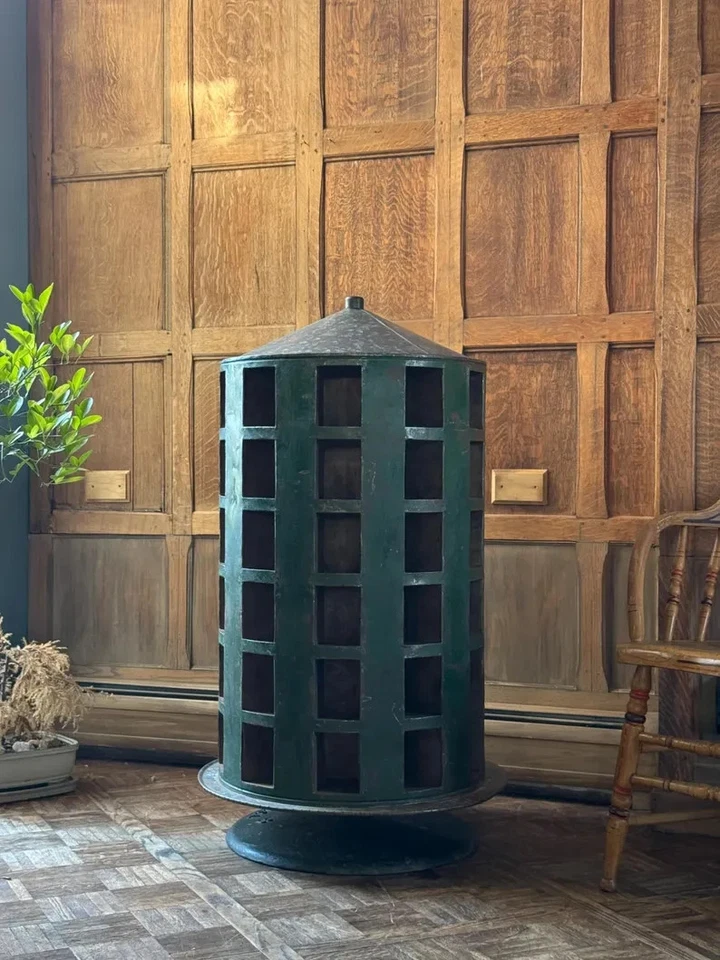 Armário de peças rotativas antigas, armário de classificação, display giratório de bancada - Imagem 1 de 4